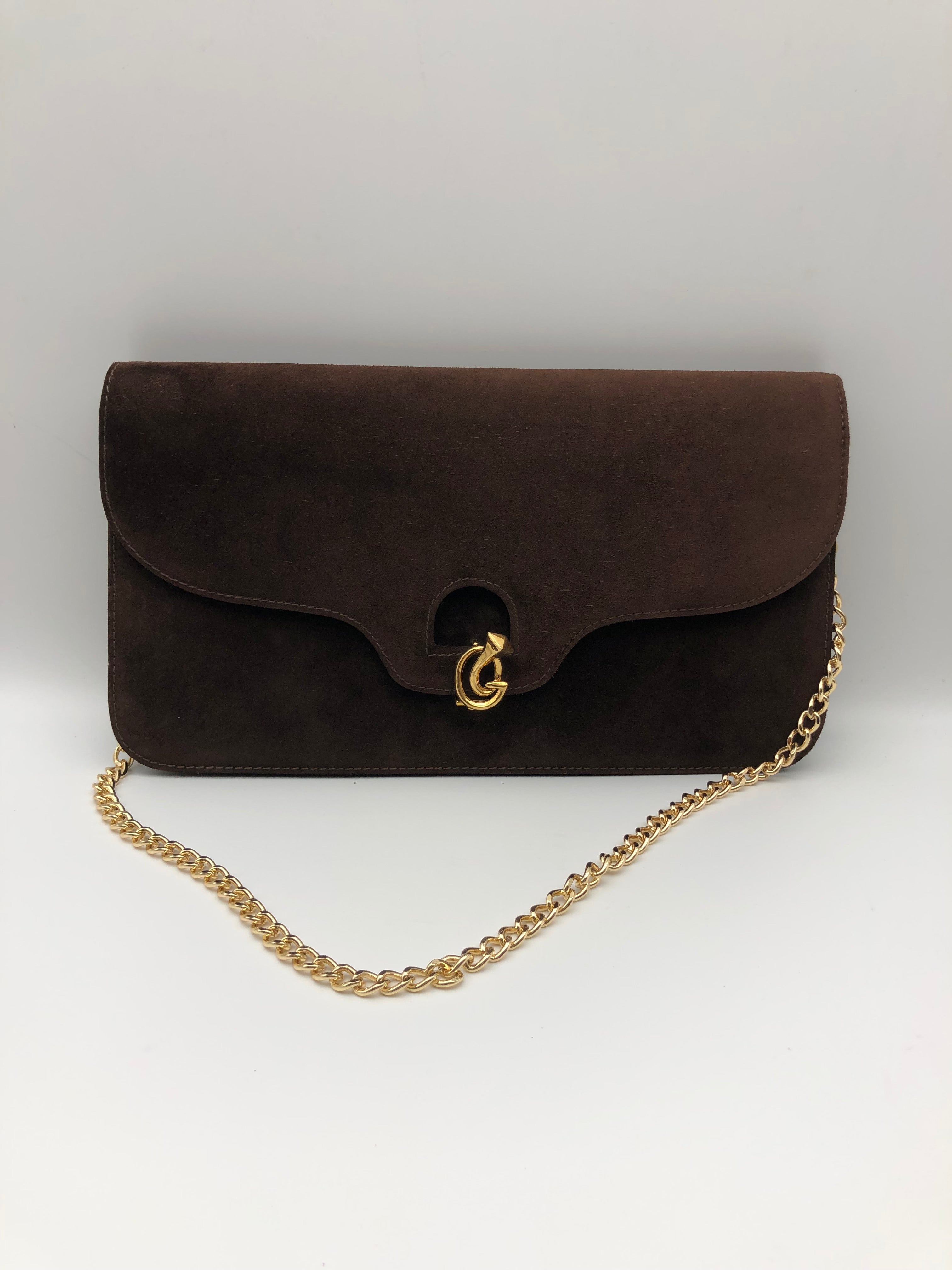 Gucci suede clutch sale