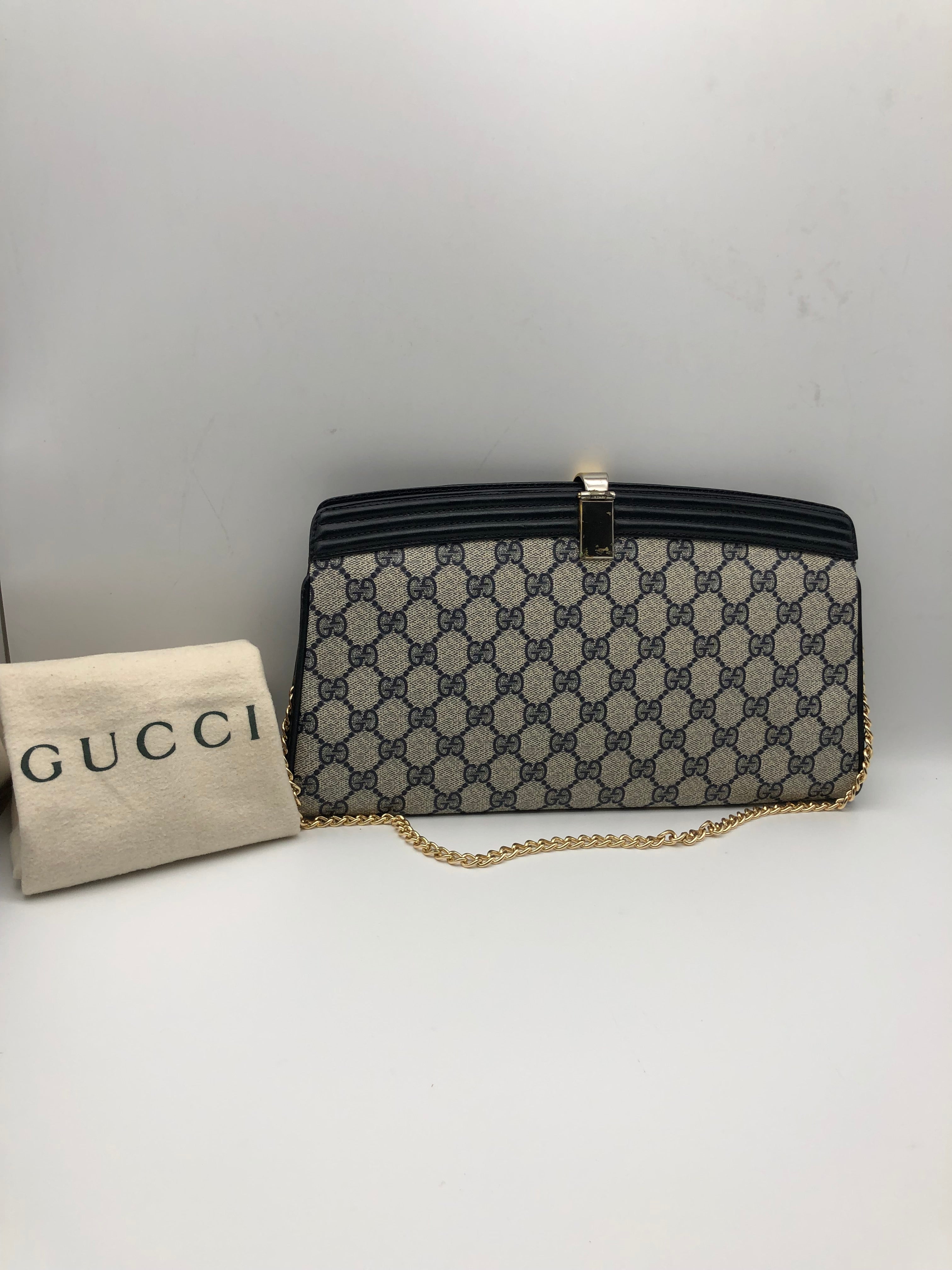 Authentic Gucci sold vintage clutch bag